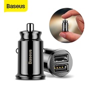 Baseus 2.4A Dual USB Car Charger For iPhone 14 13 Pro Max 12 Pro X 8 7 6 Phone Charger  in car Mini 