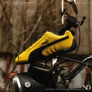 NICEDAY Puma Speeat OG Racing Shoes Yellow Black Suede Bruce Lee 398846-19
