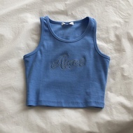 Áo Ba Lỗ Không Tay Màu Trơn Cạp Cao Áo Ba Lỗ Không Tay Ngắn Khiêu Vũ Sôi Động Cho Nữ Áo Ba Lỗ Ôm Vừa