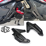 For Honda ADV150 ADV 150 2019-2022 Motorcycle Foot Peg Side Cover Carbon Fiber Pattern Rear Footrest