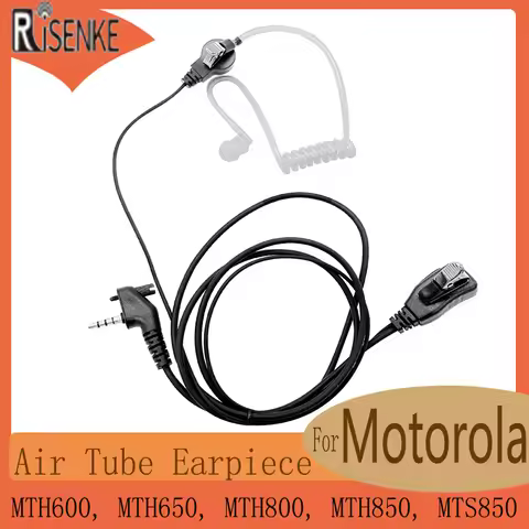 RISENKE Air Tube Earpiece Headset Compatible with Motorola MTH600, MTH650, MTH800, MTH850, MTS850 Ra