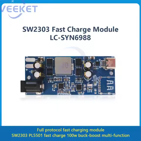 SW2303 All-Protocol Fast Charge Module PL5501 100W Boost Buck Multi-function PD Fast Charging Module