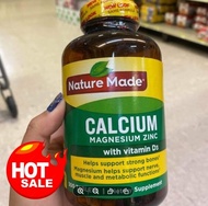 80% Sale!!! EXP. 5/24 6/24 Calcium Magnesium Zinc +D3 300 Tablets USP Verified (Nature Made) แคลเซีย