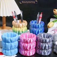 BEAUTYSTARTING 3D Printing Colorful Silk Pen Holder Stationery Storage Makeup Brush Storage Desk Org