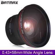 58MM 0.43x Batmax Professional HD Wide Angle Lens (w/Macro Portion) for Canon EOS Rebel 77D T7i T6s T6i T6 T5i T5 T4i T3