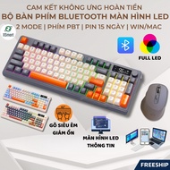M96 7-Color LED Bluetooth Wireless Keyboard Set with Screen, 2 Modes, High Quality PBT Keys, Smooth 
