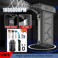 Violent 180000rpm Powerful Air Brushless Motor Jet Fan Wind Speed 52m/s Portable Dust Blower Type-c 