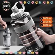 YEWW Drinking Bottle, Plastic with Straw Sports Water Bottle, Portable 2L/1.5L/1L/0.6L Large Capacit