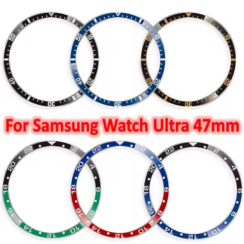 Metal Ring Bezel For Samsung Galaxy Watch 7 Ultra 47mm Stainless Steel Bezel Cases Cover Protector R