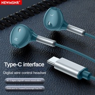 NEWMSNR Earphones 9D TYPE-C Alien Design Surround Bass Wired HD Microphone Noise Reduction In-Ear He