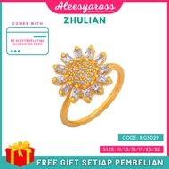 [RG5029] Cincin BUNGA MATAHARI ZHULIAN Gold Plated Ring Jewellery Cincin Zhulian Original Zhulian Ri