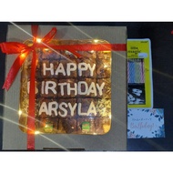 Brownies Bahan Premium Brownies Birthday Ulang Tahun Huruf + LED