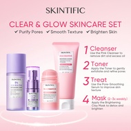<4PCS Skincare Set> SKINTIFIC Combo Serum +Toner+Low pH Cleanser + Moisturizer  Barrier Repair Anti 