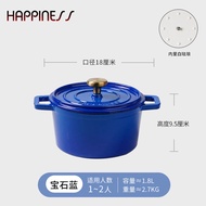 Enameled Cast Iron Pot 18cm Stove Top Slow Cooker Home Use Soup Pot Dutch Oven Magnetic Induction Co