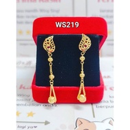 Wing Sing 916 Gold Earrings / Subang Indian Design  Emas 916 (WS219)