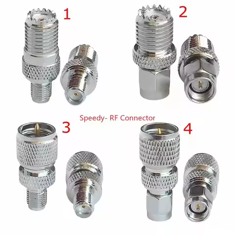 Mini SL16 UHF SO239 PL259 To SMA Male Female Straight Connector Mini UHF SO-239 PL-259 To SMA RF Coa