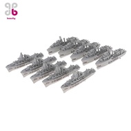 [Baosity] Set of 10 Navy  Warship Boat Model Toy Adults Play Set for Kids, Boys and Girls Collection