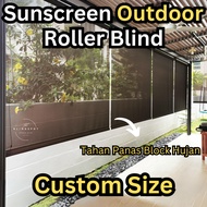 TheBlindSpot Sunscreen Outdoor Roller Blind Bidai Outdoor Blind 4ft - 5ft CUSTOM MADE 5 DAYS (Buatan Malaysia)