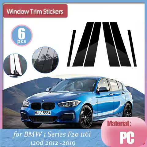 for BMW 1 Series F20 116i 120d 2012~2019 Silver Car Door Window Middle Trim Cover B C Pillar Center 