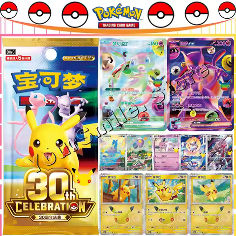 PTCG 30th Celebration Booster Pack Original Pokemon Card Chinese Version Box Anime Game Trading Card