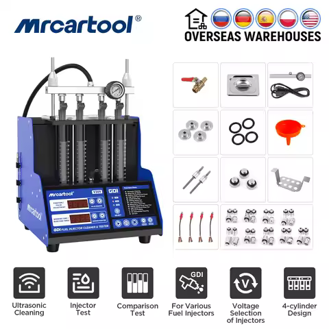 V309 GDI Fuel Injector Cleaner Tester 45℃ Ultrasonic Injector Cleaning Car Motorcycle For Audi Benz 