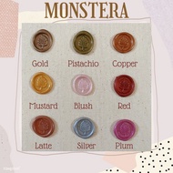 monstera - seal wax sticker siap pakai ready stock harga per pcs - pistachio