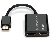 Ensigear HDMI Splitter 1 in 2 Out , 4K60, 3D. ENSIGEAR 4K HDMI Splitter 1 in 2 Out for Dual Monitors