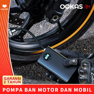 OOKAS Pompa Ban Mobil Truk Motor Elektrik Cek Tekanan Angin Digital Inflator Pompa Mobil Elektrik