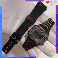 MIZIWATCHES CAS A1000 Jam Tangan Perempuan Wanita Vintage Viral Murah Rose Gold Rainbow Digital Watc