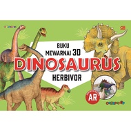 Gramedia Padang-3D Coloring Book: Dinosaur: Herbivor
