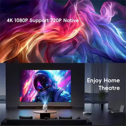 DT81 HY300 Ultra HD Portable 4k LED Video Projector Android11 with Wifi6 BT5.4 1280x720P Home Cinema