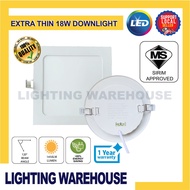 【Sirim】SUPER THIN LED Downlight  6" 18W Round Square Recessed Panel Downlight Daylight Cool Warm Whi