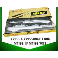 TOBAKI / TOKAHI FRONT FORK SET ASSY MODENAS KRISS 1/MR1/MR2/MR3/KRISS100/CT100/KRISS II KRISS 2 KRIS
