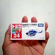 Tomica no. 24 kawasaki BK117 C-2 Helicopter Takara Tomy Diecast Helicopter