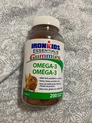 加拿大包郵直送 IronKids 兒童魚油奧米加 3 DHA EPA果汁軟糖 Essential Omega-3 Gummies (200粒增量裝)