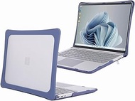 mCover Hybrid Case Compatible ONLY for 2020-2024 12.4" Microsoft Surface Laptop Go 3/2 / 1 (NOT Compatible with Any Other Surface Models) - Blue