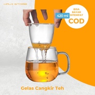 Gelas Cangkir Teh Tea Cup Mug dengan Infuser Filter