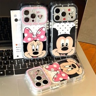 Phone Phone Case Suitable for iPhone 11 12 13 14 15 16 17 Pro max Polka Dot Mickey Minnie Shock-resi