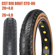 CST Fat Tire 26x4.0 CST BIG BOAT CTC-06 CST New Brown Family Top Dark Skin Collection Electric Bicyc