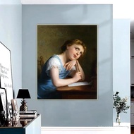 Fritz Zuber-Buhler "Distant Thoughts" Oil Painting on Canvas Aesthetic Decorative Background Decorat