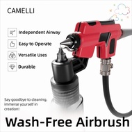 CAMELLI Wash-Free Airbrush, with Marker Rack Easy to Spray 50ml Mixing Jar, Modeler Hobby Durable Fo
