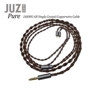 JUZEAR Pure IEM Cable 4-core 18AWG 6N Single Crystal Copper Wire Earphone Upgrade Cables 4.4mm 0.78m