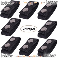 LETTER 1/4/8Pcs Belt Keeper  Double Snaps Sports Nylon Strap