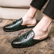 Leather Shoes Fitting Room Foot Cloth Tassel New Style Semi-British Flower Leather Shoes Men Casual 