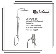 Cabana CSS7916SS SUS304 3 Ways Shower Exposed  Set