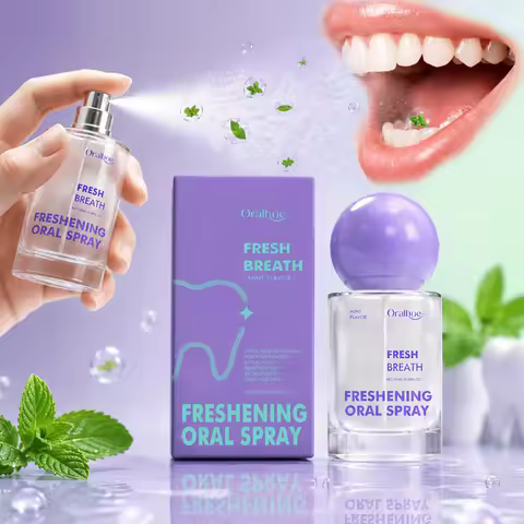 20ml Portable Freshening Mint Oral Spray Long-Lasting Mouth Breath Freshener for Adults Remover Mout