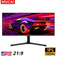 MUCAI 34 Inch Monitor 144Hz Wide Display 21:9 IPS 165Hz WQHD Desktop LED Gamer Computer Screen Not C