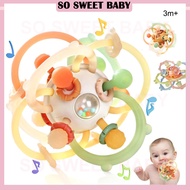 Baby Rattle Manhattan Ball Baby Catch Ball Baby Teething Toys Teethers Mainan Baby Gifts 0-6 Months