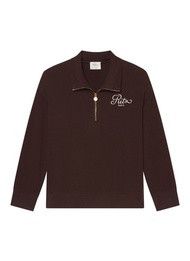 FRAME X RITZ HALF ZIP POLO TOP