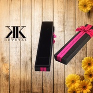 Jewerly Box, Bracelet Box, Black with Pink Ribbon, 4x20cm, 1PCS/PKT